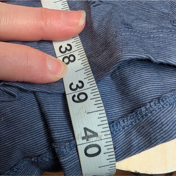 Toad&Co Cue Wrap Cafe Dress Blue Midi Size Medium POCKETS! - Picture 6 of 8